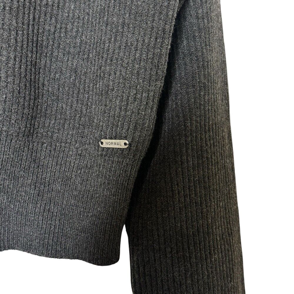 The Normal Brand Women’s Collins Knit Crew in Charcoal Ribbed Size S Cozy Style‎ - Picture 4 of 6